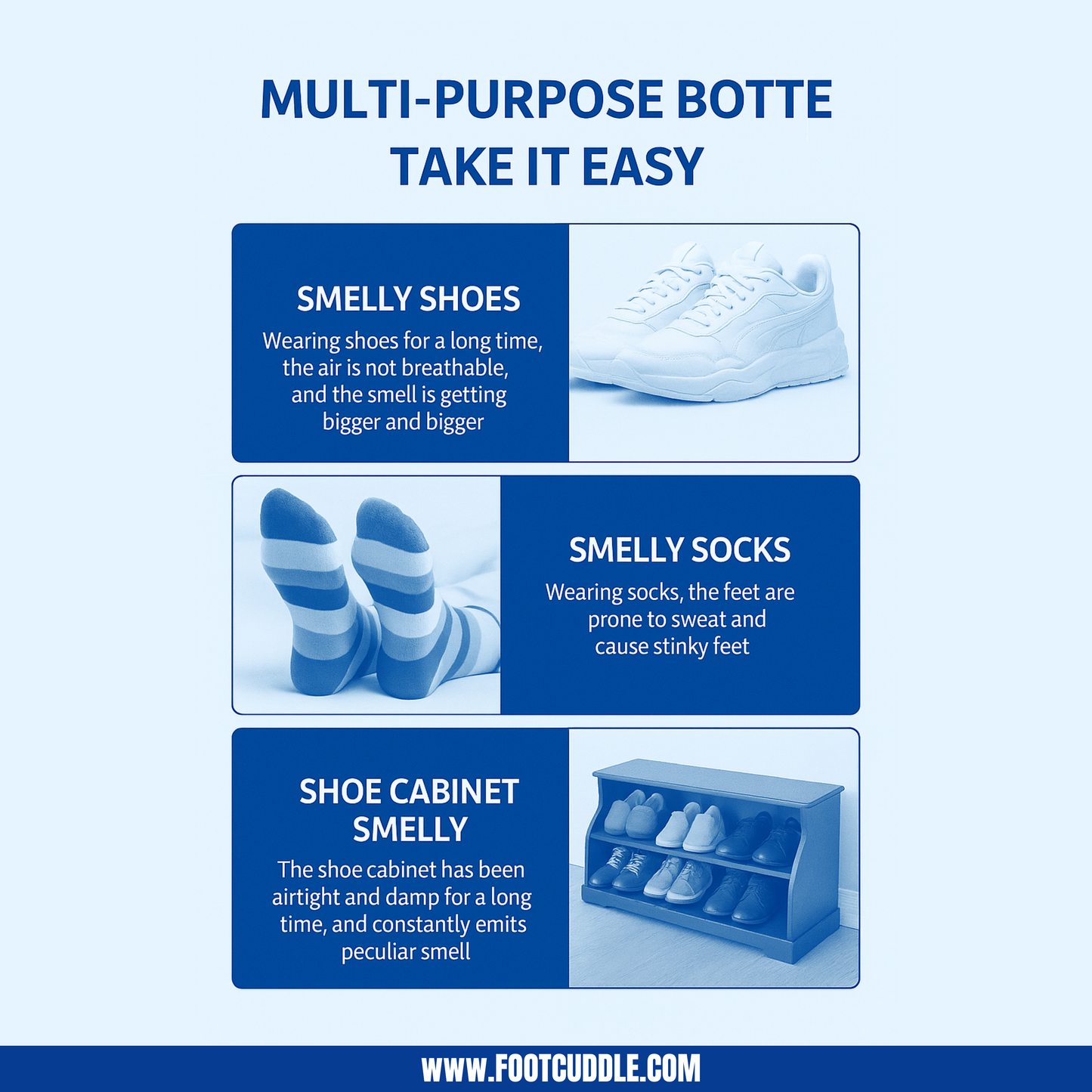 FootCuddle Anti-Odor Shoe Spray – Kills Smell Instantly | Essential Oil-Based Odor Control & Deodorant – 50mL